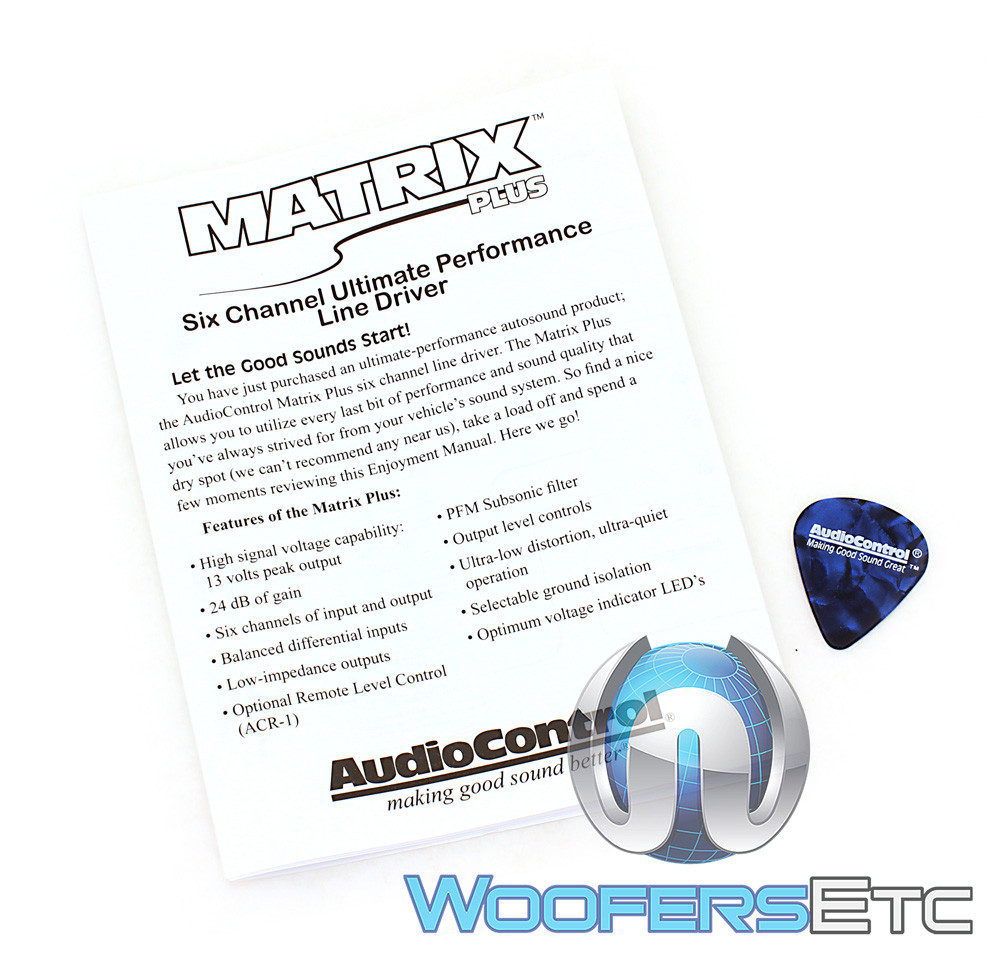 AUDIOCONTROL MATRIX PLUS BLACK 6-CHANNEL LINE DRIVER OPTIONAL LEVEL CONTROL NEW