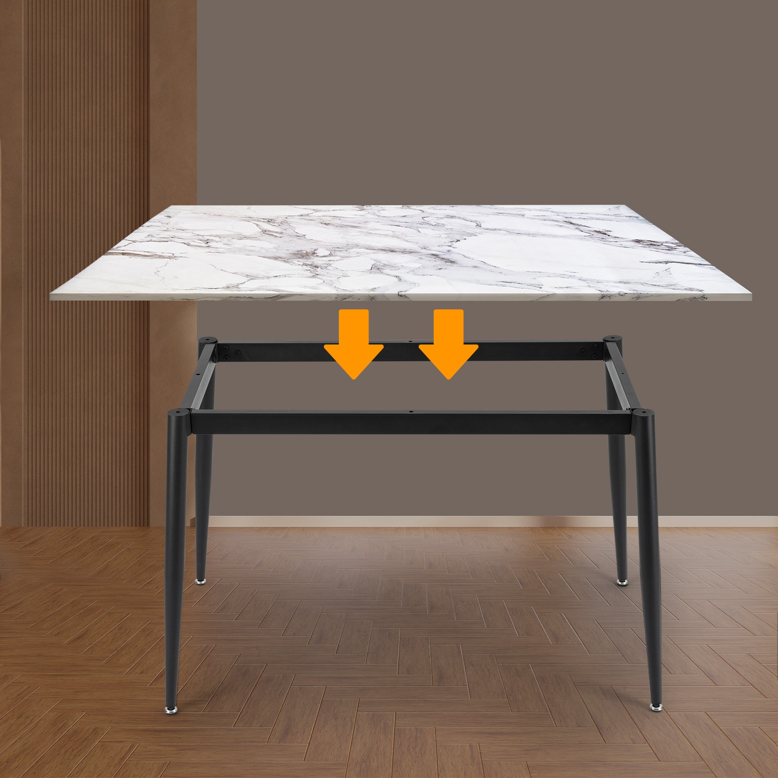 Industrial Metal Table Legs Metal Furniture Legs W/ Suction Cups 107*56*72.5cm