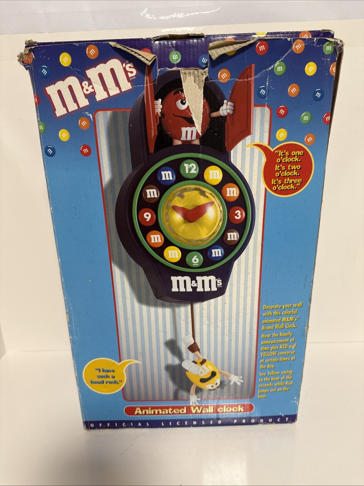 M&M Animated Pendulum Cuckoo Wall Clock/For Parts/Untested/Read
