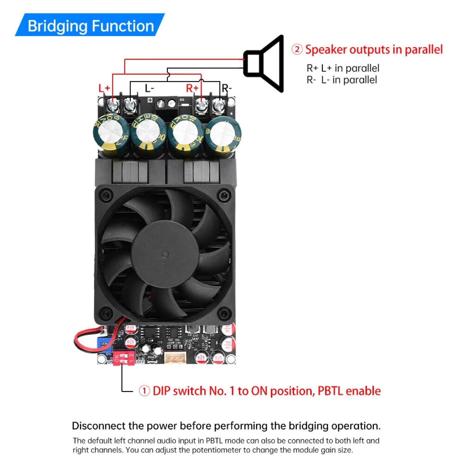 TPA3255 Digital Amplifier Board For Intelligent Temperature-Controlled Cooling