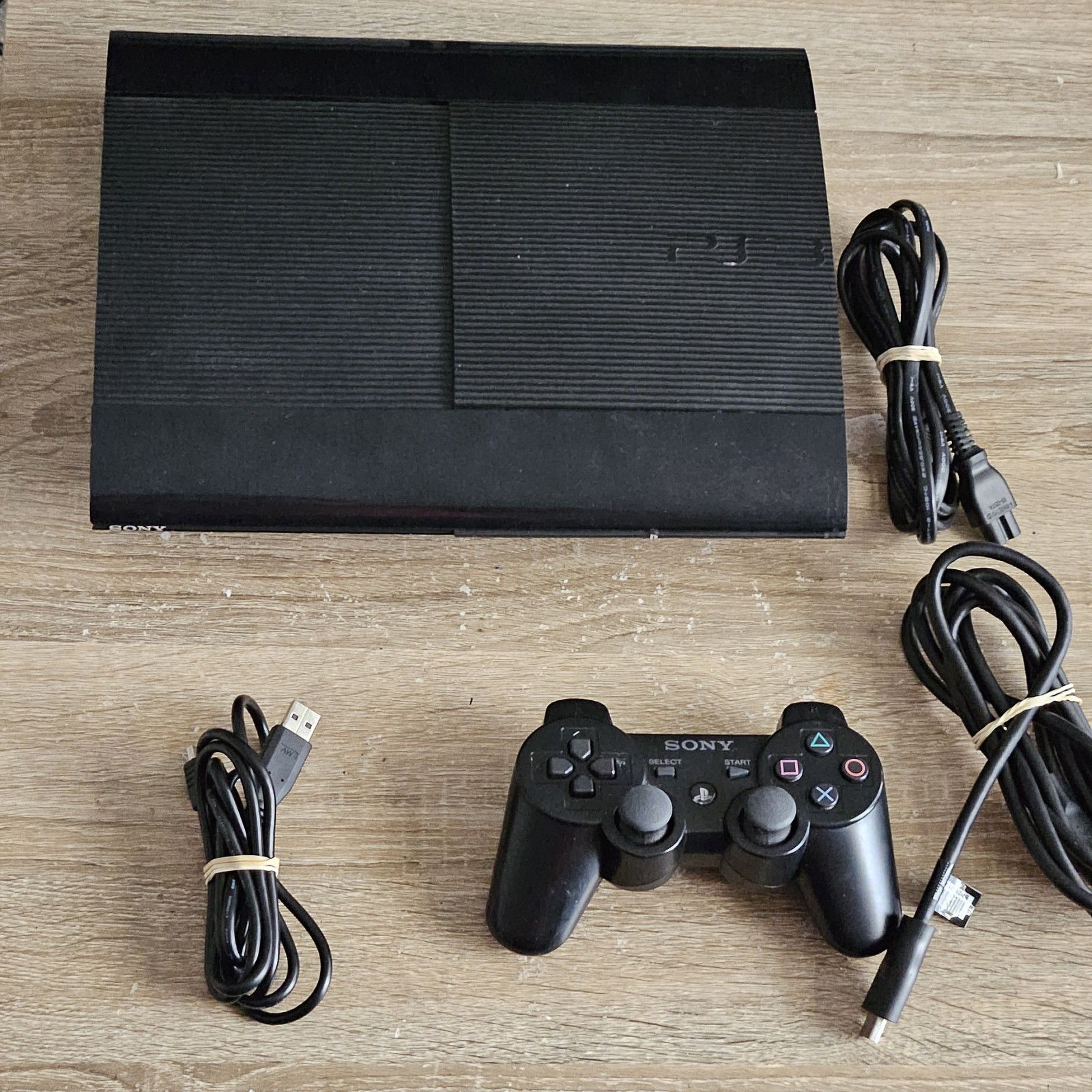 SONY PlayStation 3 PS3 Super Slim 500GB CECH-4001C Black Console Bundle Tested