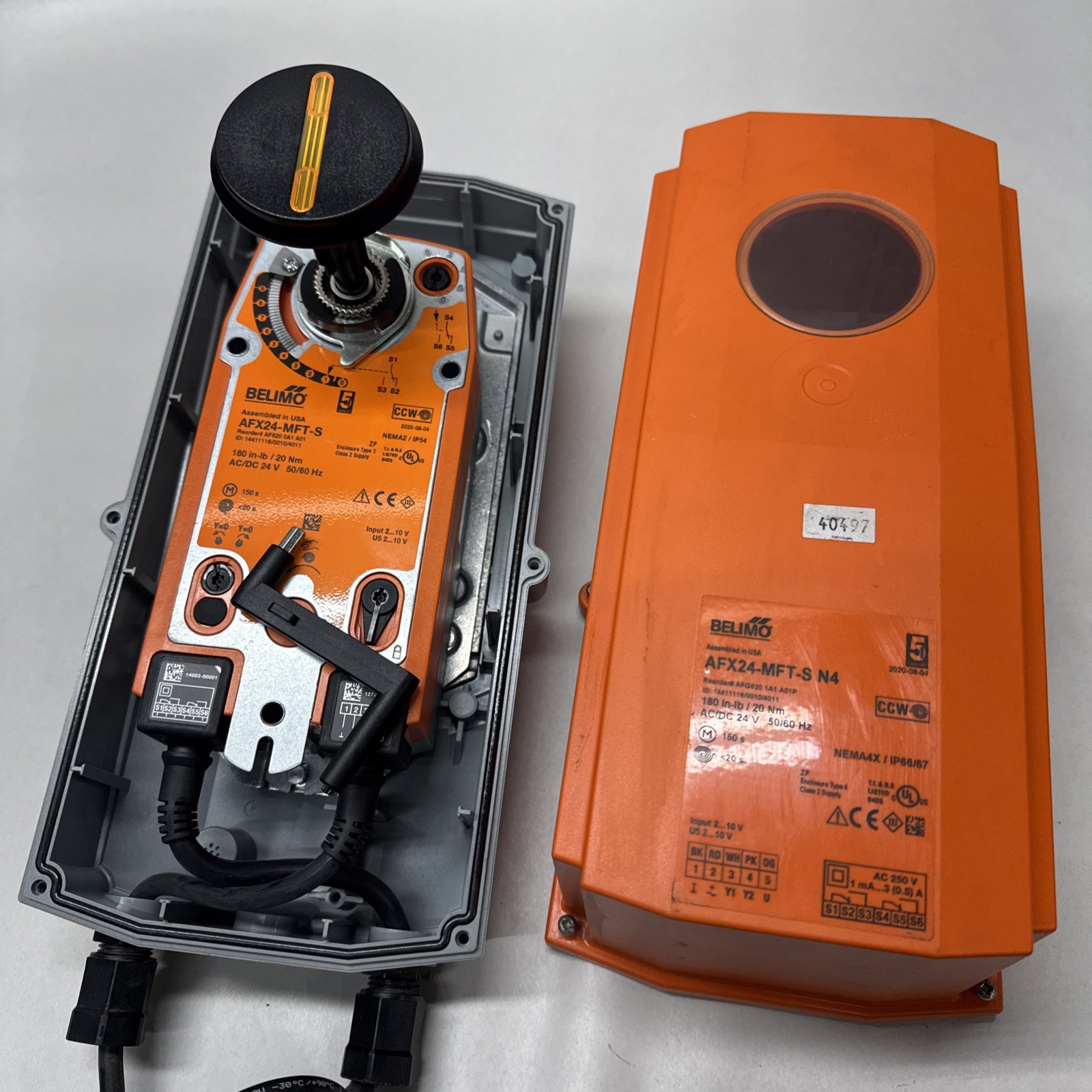 New Belimo AFX24-MFT-S N4 Spring Return MFT Modulating Actuator 180 In-lb AC/DC