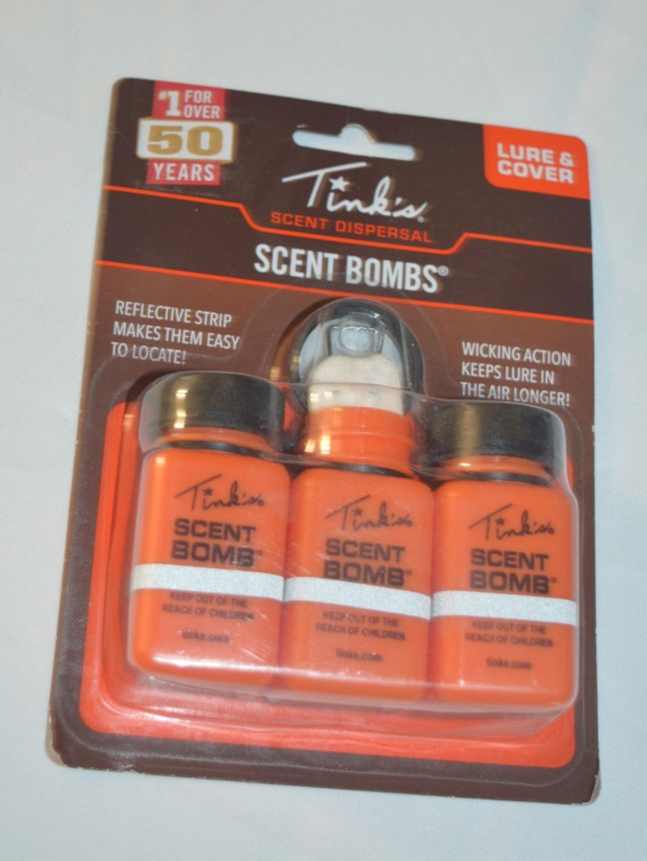 TINK'S SCENT DISPERSAL SCENT BOMBS - 3 LURE WICKING ACTION !!