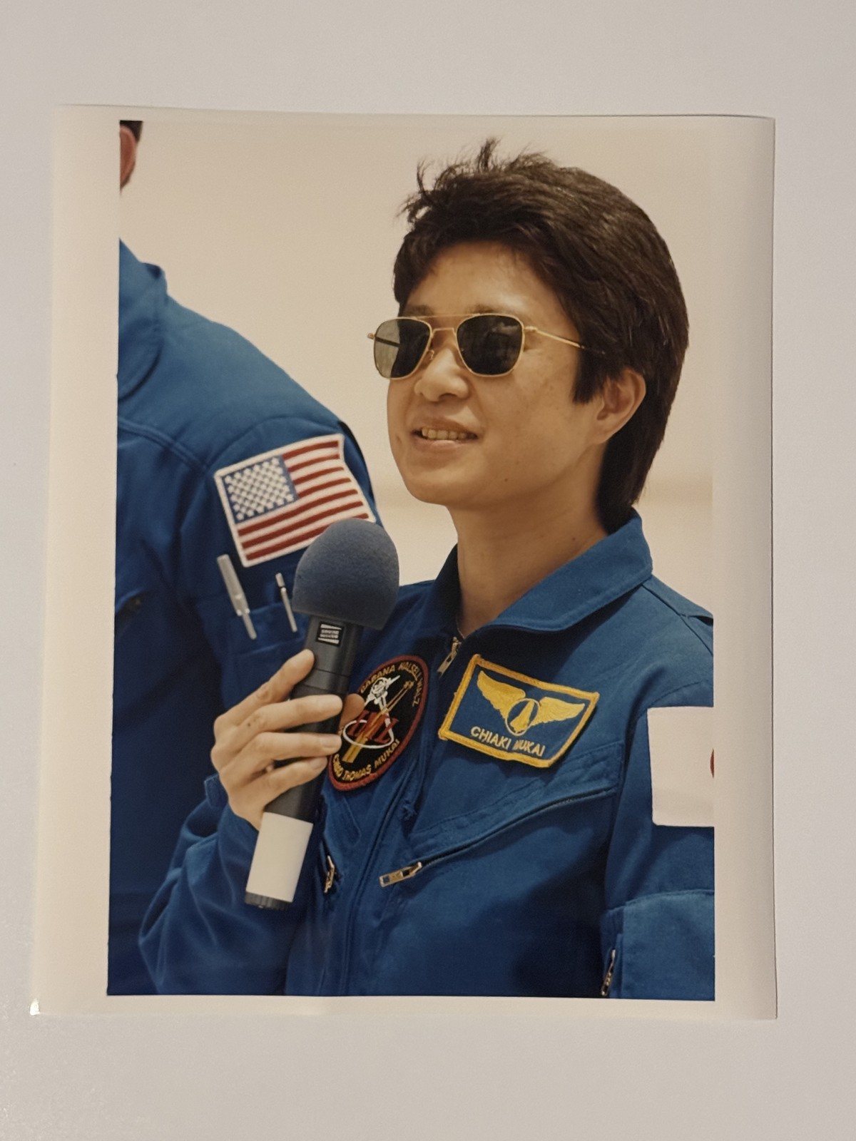 NASA STS-65 Chiaki Mukai Addresses News Media Press Photo
