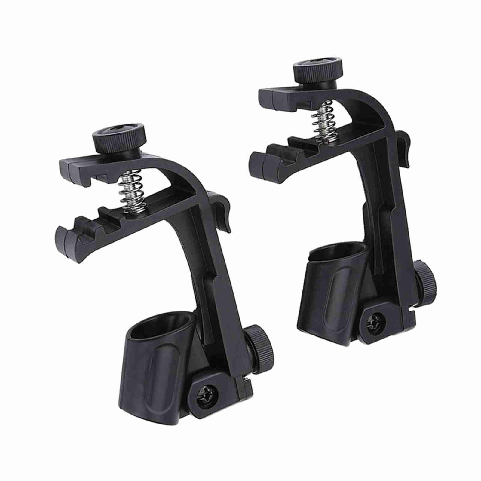2 Pcs Adjustable Drum Mount Microphone Clip For Hands-Free Recording Or