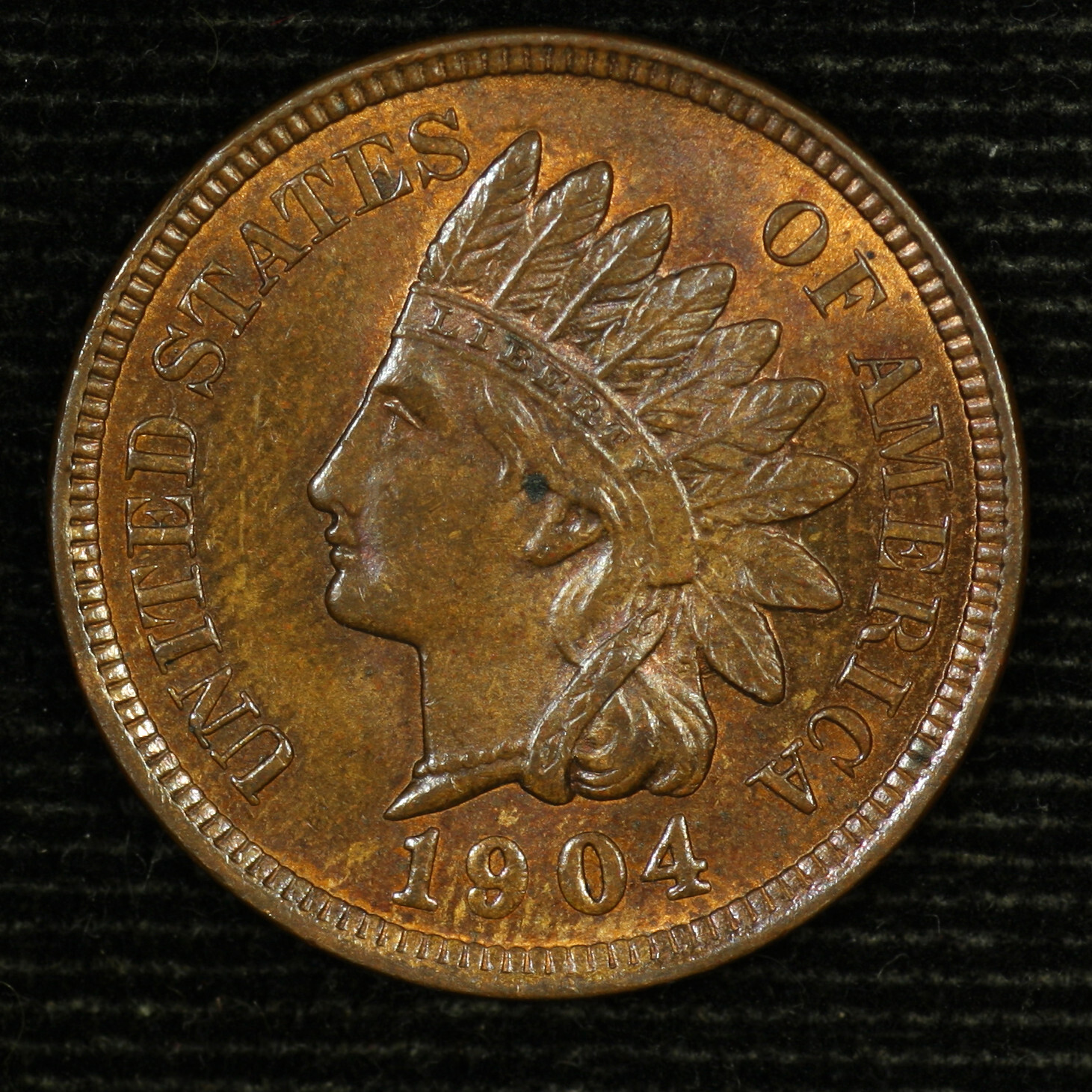 Indian Head Cent. 1904 Brilliant Uncirculated.  Lot # 9049-310-083