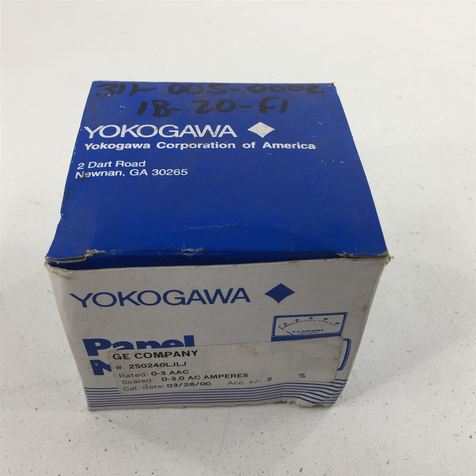 Yokogawa 250240LJLJ Panel Meter 0-3 AAC