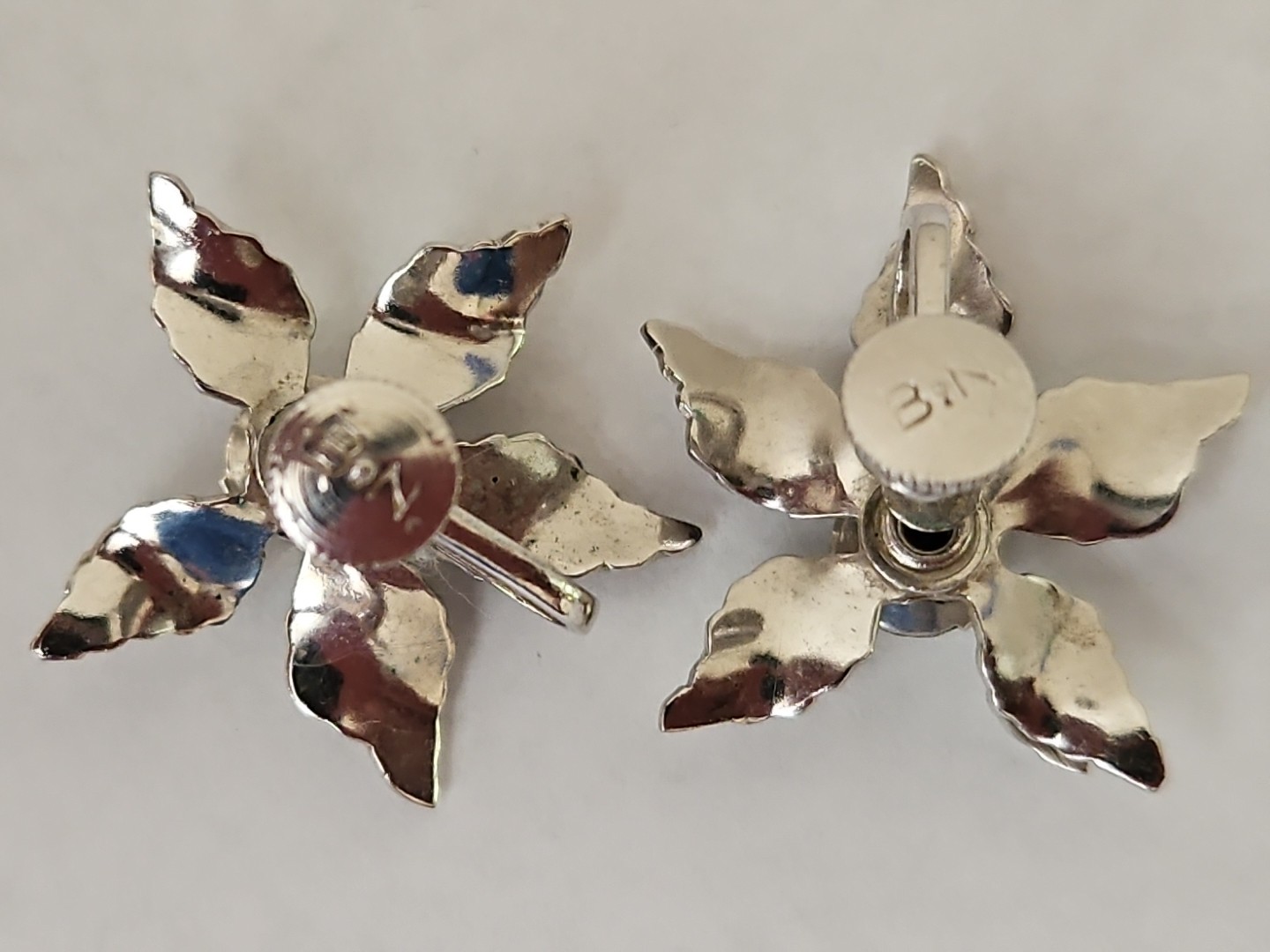 Vintage Signed BN Screwback Earrings