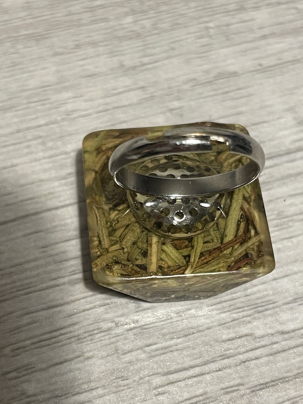 Woman’s Handcrafted Adjustable Grass Ring