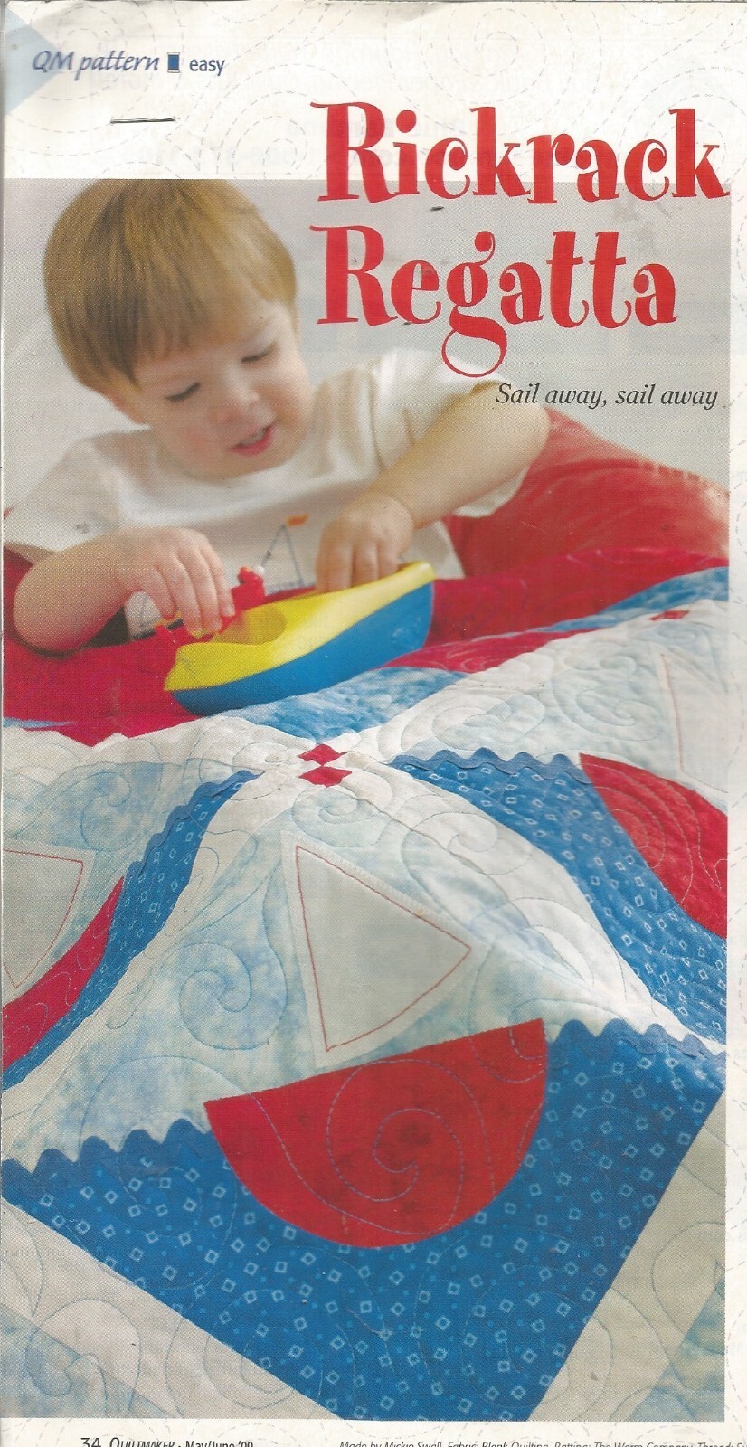 C0383  RICKRACK REGATTA QUILT PATTERN/INSTRUCTIONS