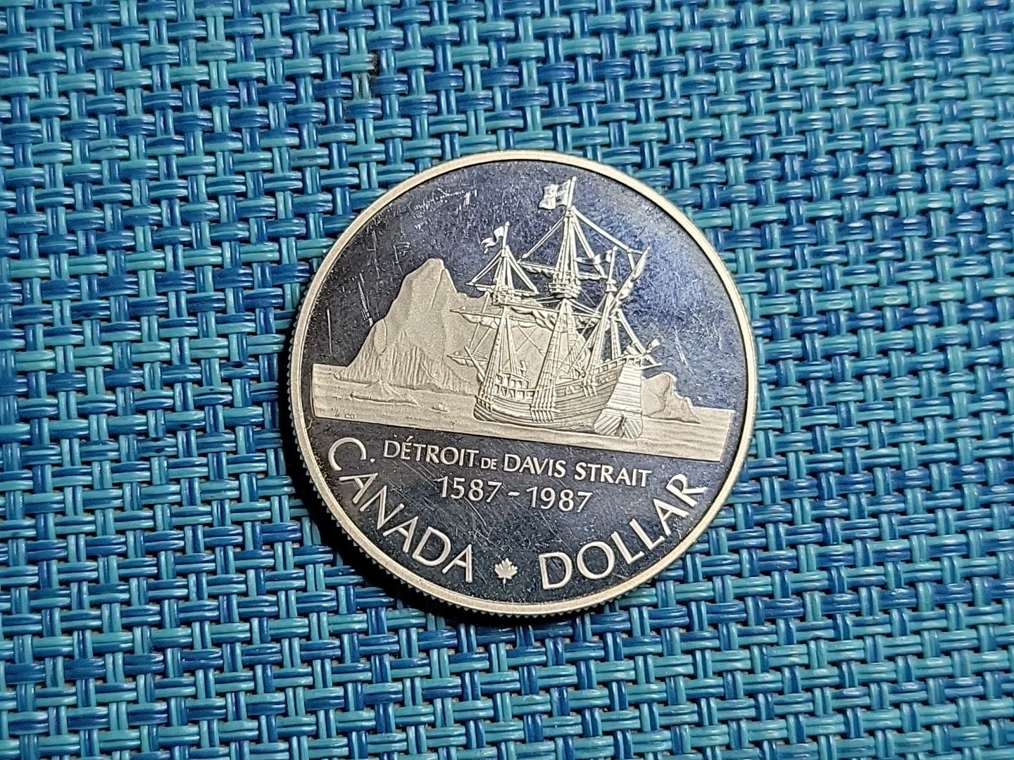 🇨🇦 Canada Dollar Davis Strait 1987  KM-154  0.500  Silver Coin 091625-24