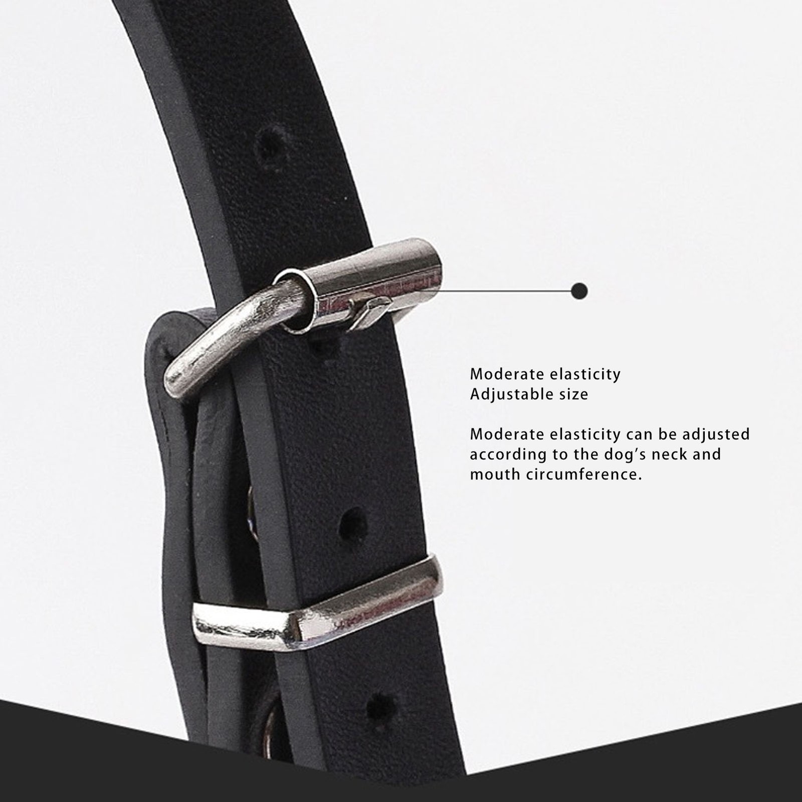 Dog Muzzle Adjustable Breathable Design Prevent Biting For Medium Dogs Stainless