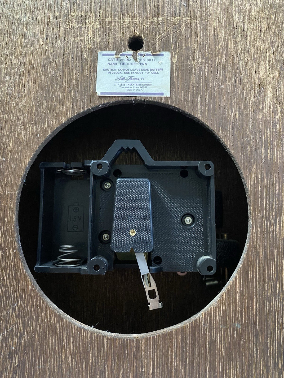 Seth Thomas “Georgetown” Electronic Strike Wall Clock