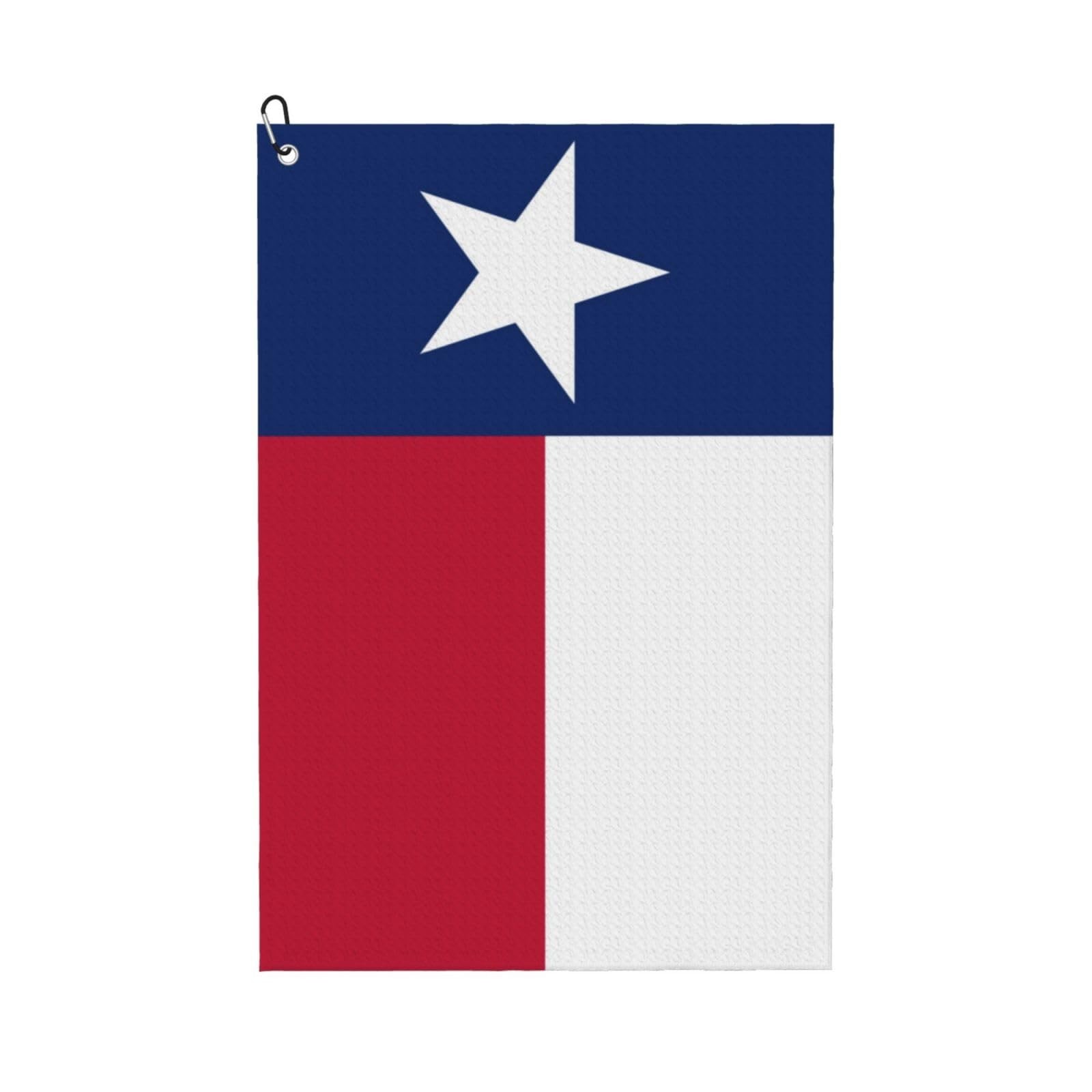Golf Towel Texas Flag Golf Towel with Carabiner Clip Microfiber Towel for Gol...