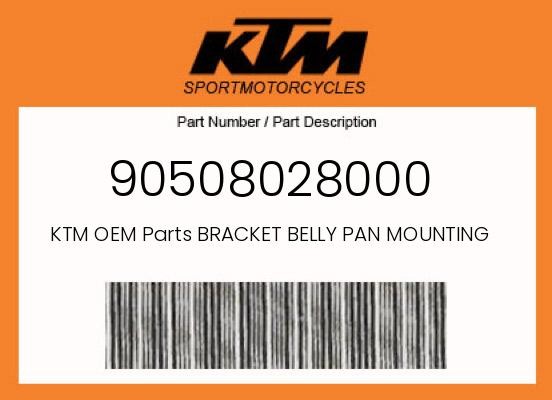 KTM Genuine Bracket Belly Pan Mounting - 90508028000