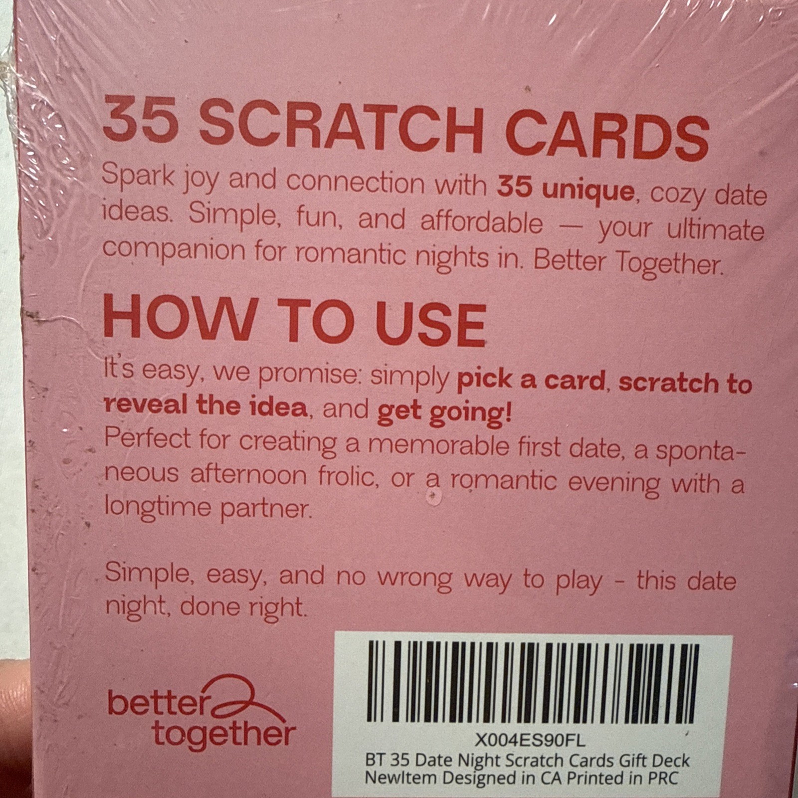 Couples Scratch-Off Date Cards – 35 Romantic Challenges Marriage Game Gift