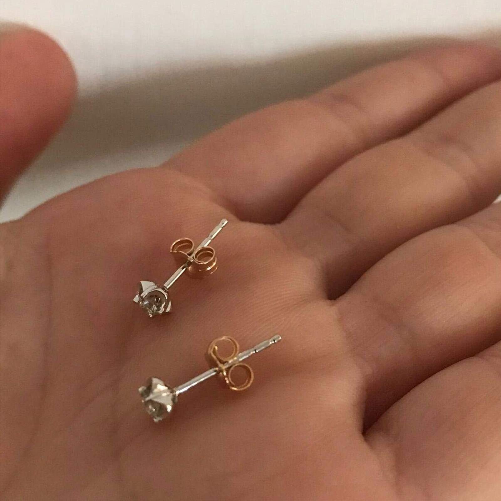 14K Gold Earring Backs Yellow Ear Locking for Stud Ear Rings (3 Pairs)