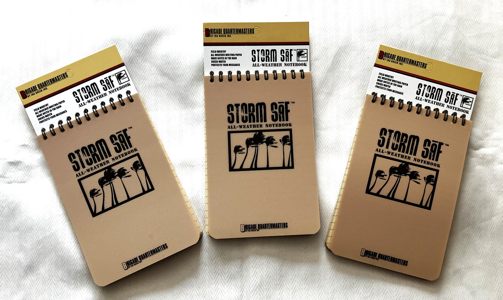 3 WATERPROOF NOTEBOOK Pads 50 Pg 4x6 Incl Military Field Notes Soldier Hunter