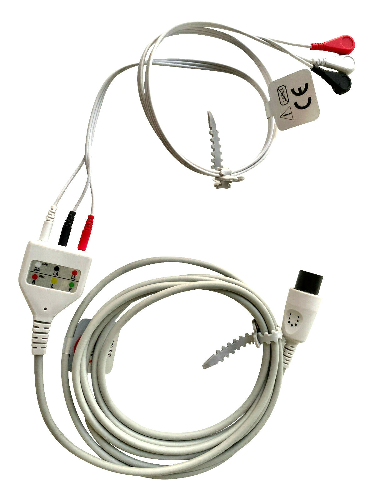 3 Lead ECG EKG Cable 6 Pin Medical Patient Monitor Compatible DIN Snap AHA 12ft