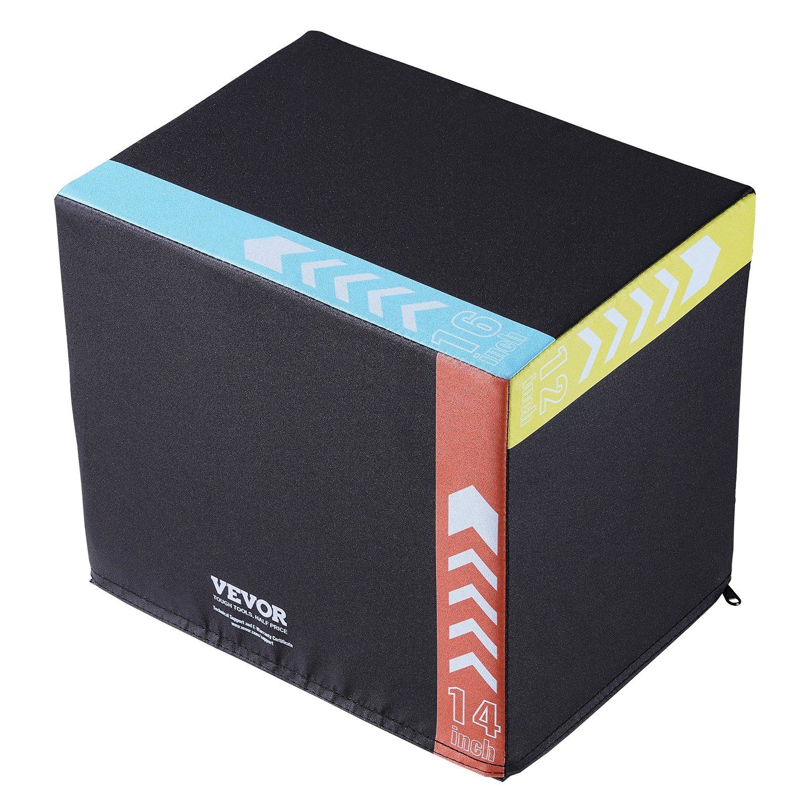 3-in-1 Jump Box 16/14/12in, Recycled Cotton Core, 220lb, Anti-Slip Top