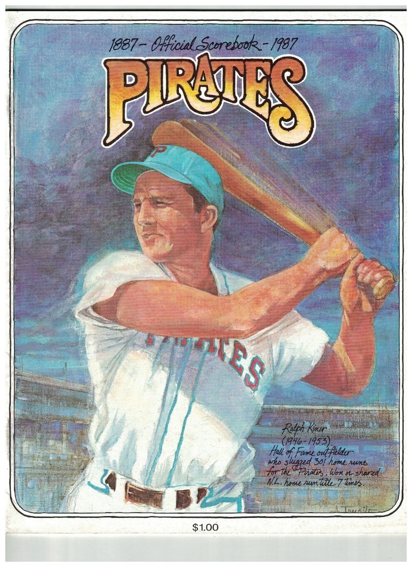 1987 Pittsburgh Pirates Baseball Scorebook/Program