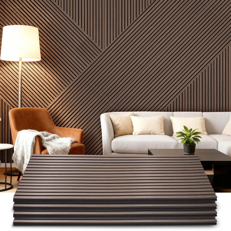 Larworks Acoustic Wood Wall Panels 4 Pack 47.6 X 23.6 Sound Proof Wooden