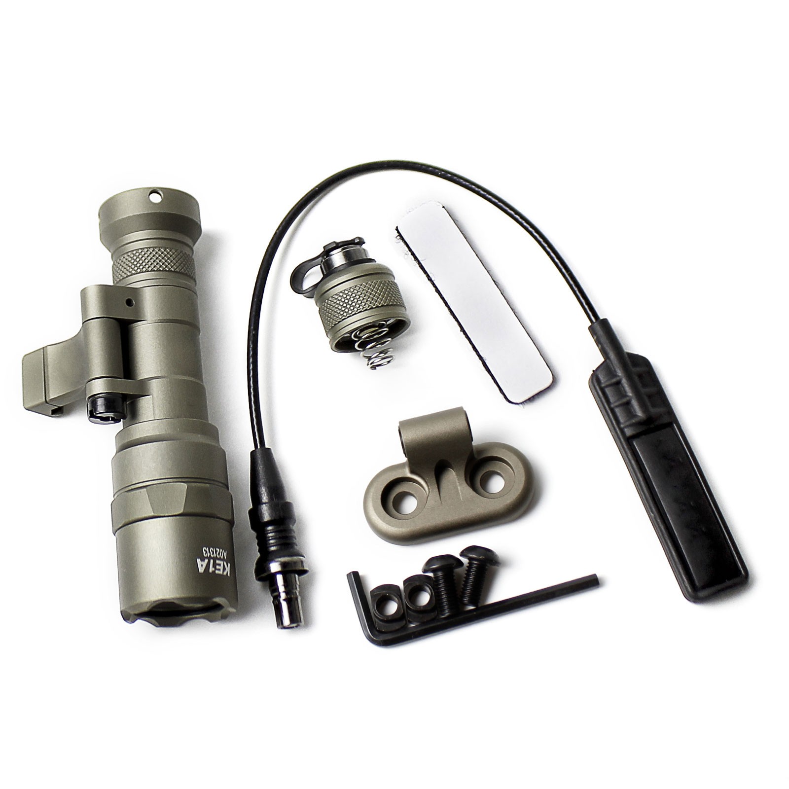 M340C M340V Weaponlight LED Flashlight with Pressure Switch + Mlok Rail Mount