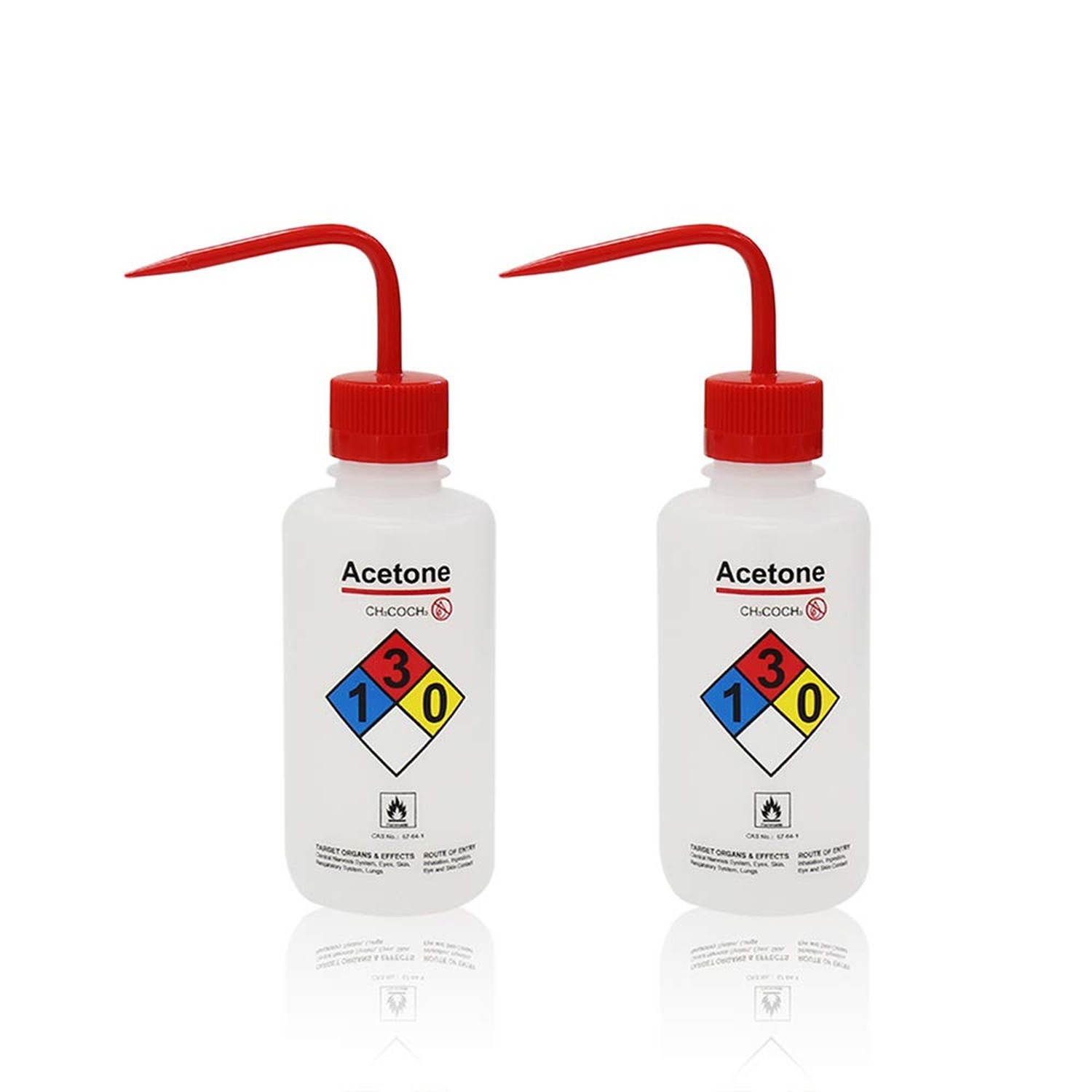 2pcs of Safety Wash Bottles, Vol.500ml 17oz, Acetone Wash Bottle, LDPE Materi...