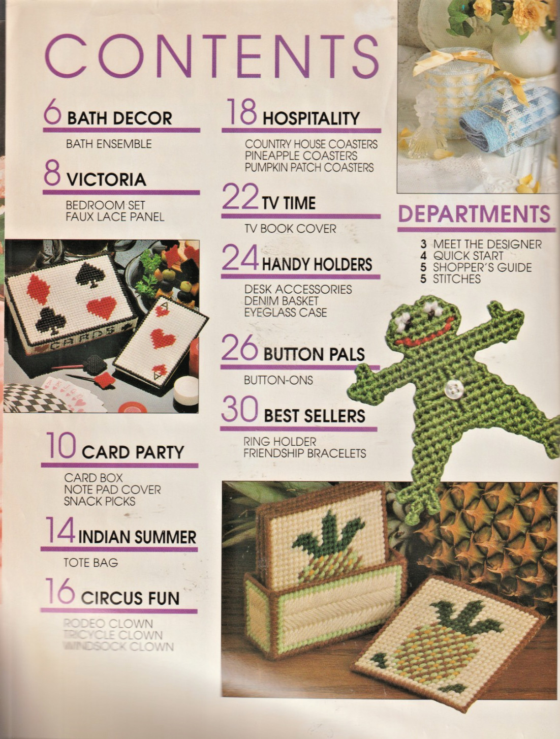 29 Ideas - Quick & Easy Plastic Canvas MAGAZINE - Oct/Nov 1990 #8