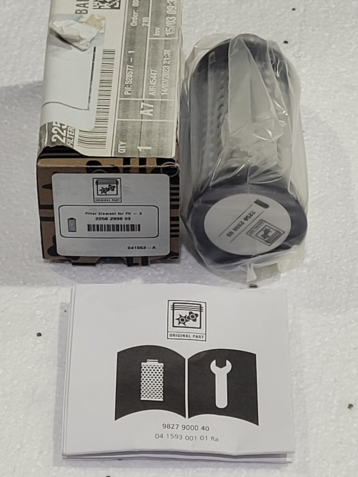 Atlas Copco 2258293803 Filter Element For Fv – 3