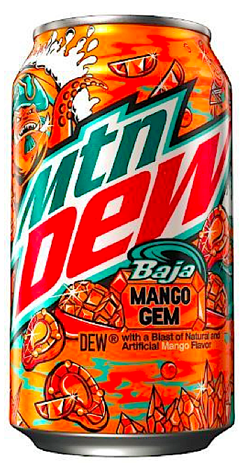 Mountain🗻Dew® just released Baja🍹Mango🥭Gem💎12 fl oz.can