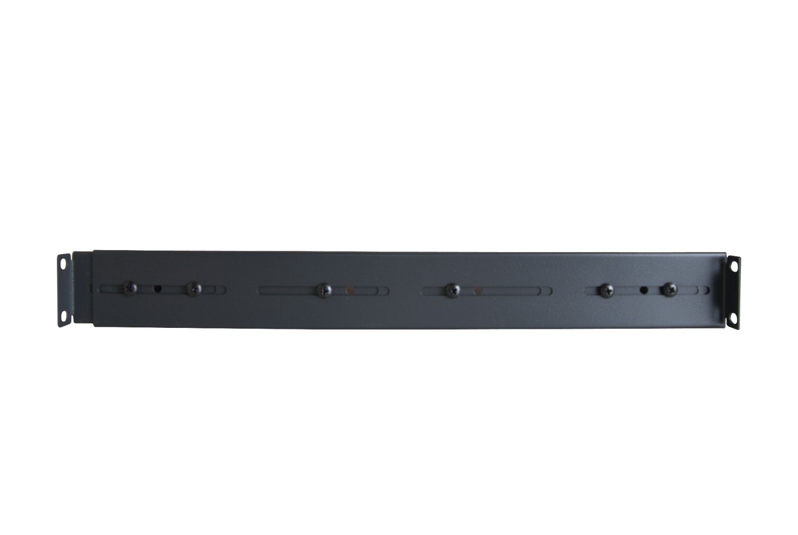 1U 19" Black 4-Post Vented Fixed Server Shelf Rack Mount, Adjustable 16in - 37in