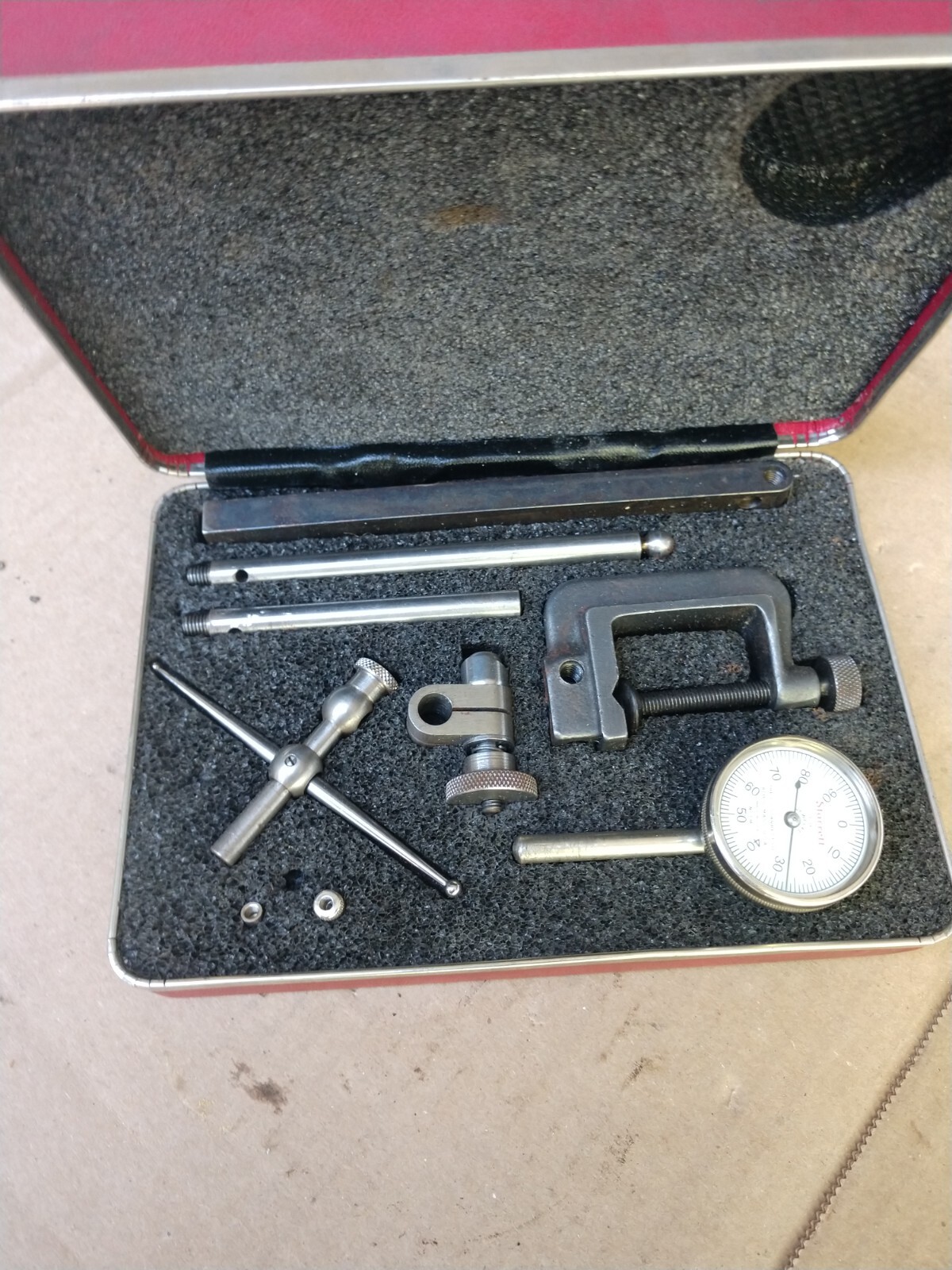 Starrett 196 Dial Indicator Set Vintage USA Gage Machinist Tools