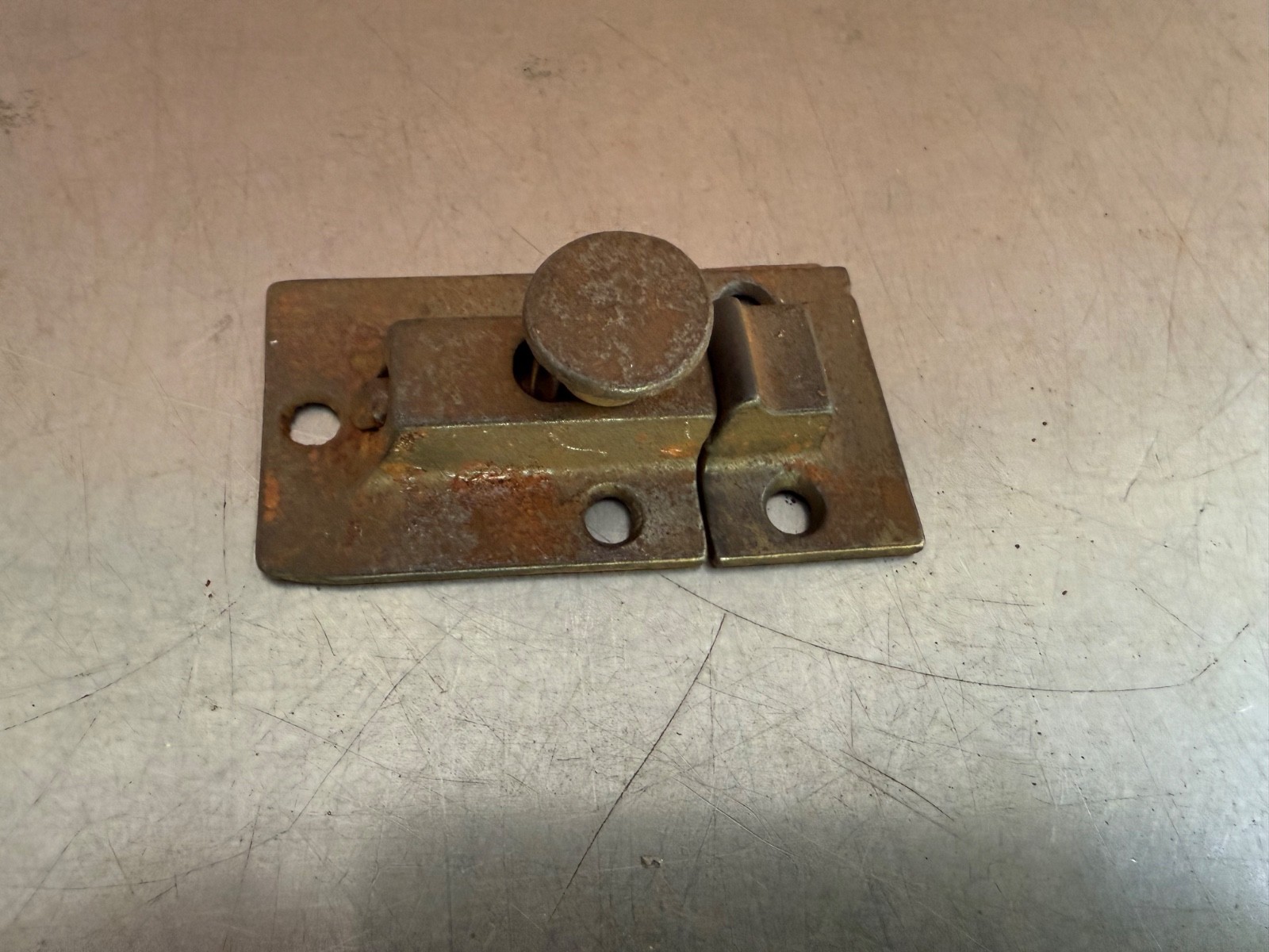 Vtg. Old Cabinet Catch Jelly Cupboard Latch Cast Iron With Screws  #1443