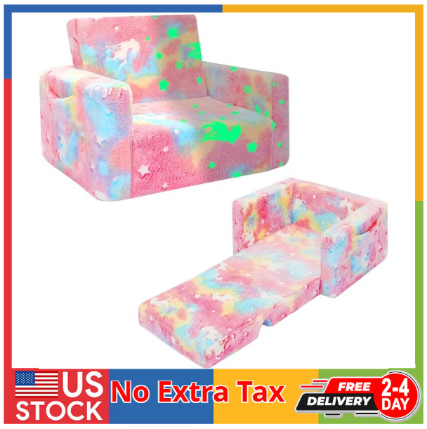 SLIGUY Toddler Couch, Toddler Chair, Fold Out Kids Sofa Chair, Toddler Convertib