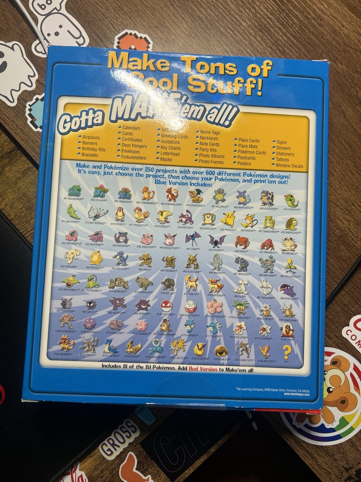 Pokemon Gotta Make'em All Project Studio Blue Version Windows In Box Unopened