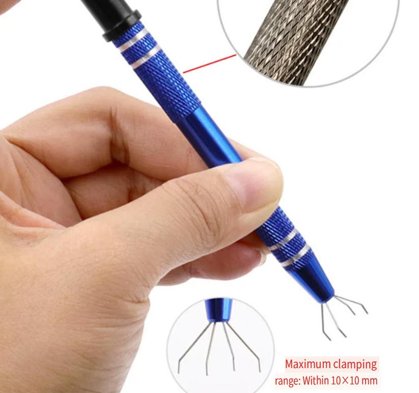 4-Claw Pickup Pen Tool SMD Soldering Extractor  for Small Parts IC Chip Nuts