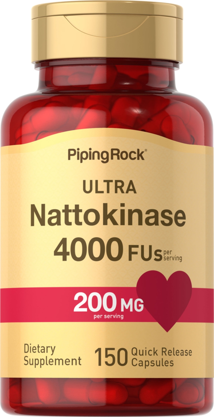 Nattokinase 4000 FU | 200mg | 150 Capsules | Non-GMO | By Piping Rock