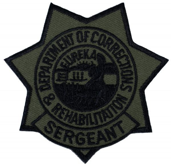 Department Of Corrections and Rehabilitation Sergeant Subdued Patch