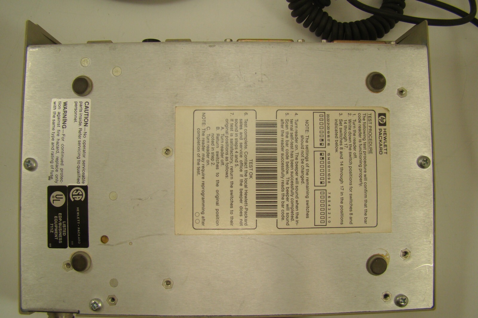 Vintage HP 39801A programmable bar code scanner
