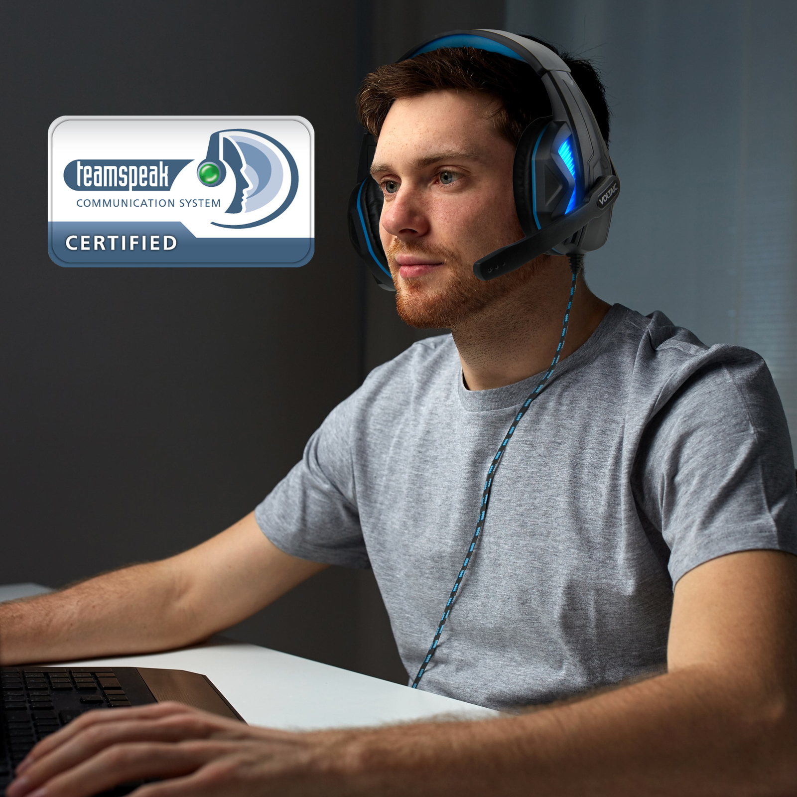 Computer Gaming Headset w/ Microphone by ENHANCE - 7.1 Surround Sound & LED