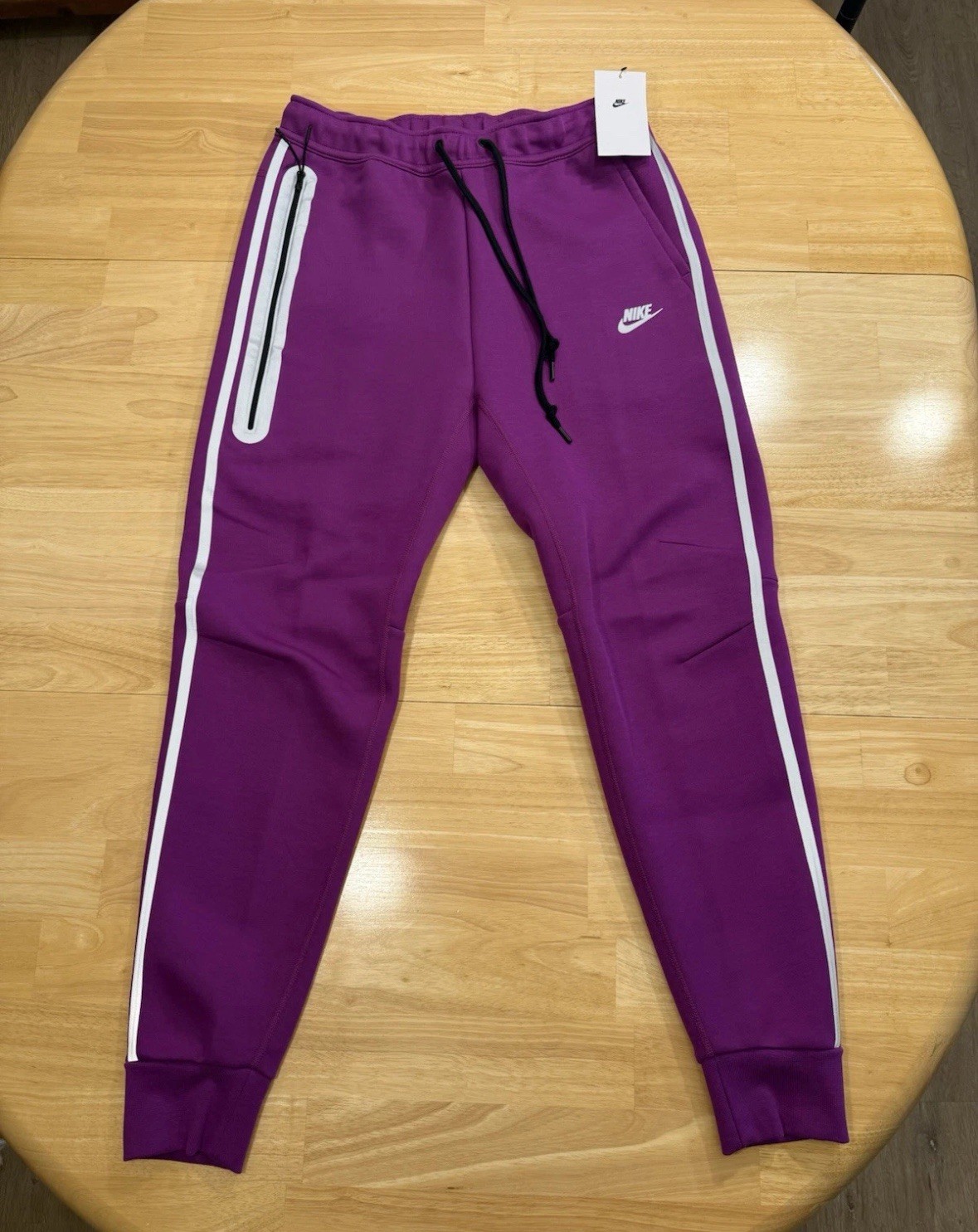 Nike Tech Fleece Pants Joggers Reflective Bold Berry FZ0762-505 Mens Sz L Purple