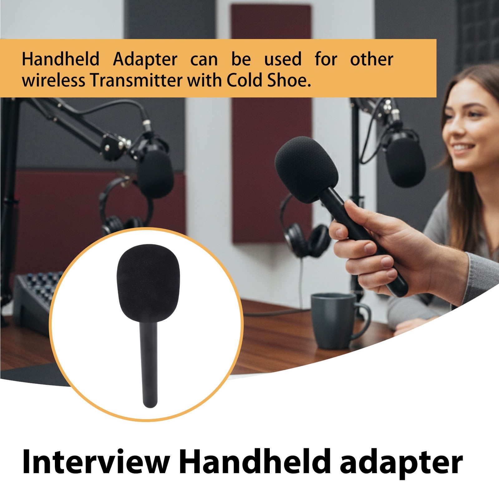 Interview Microphone Handheld Adapter for Go/GoII/ Mic//9476
