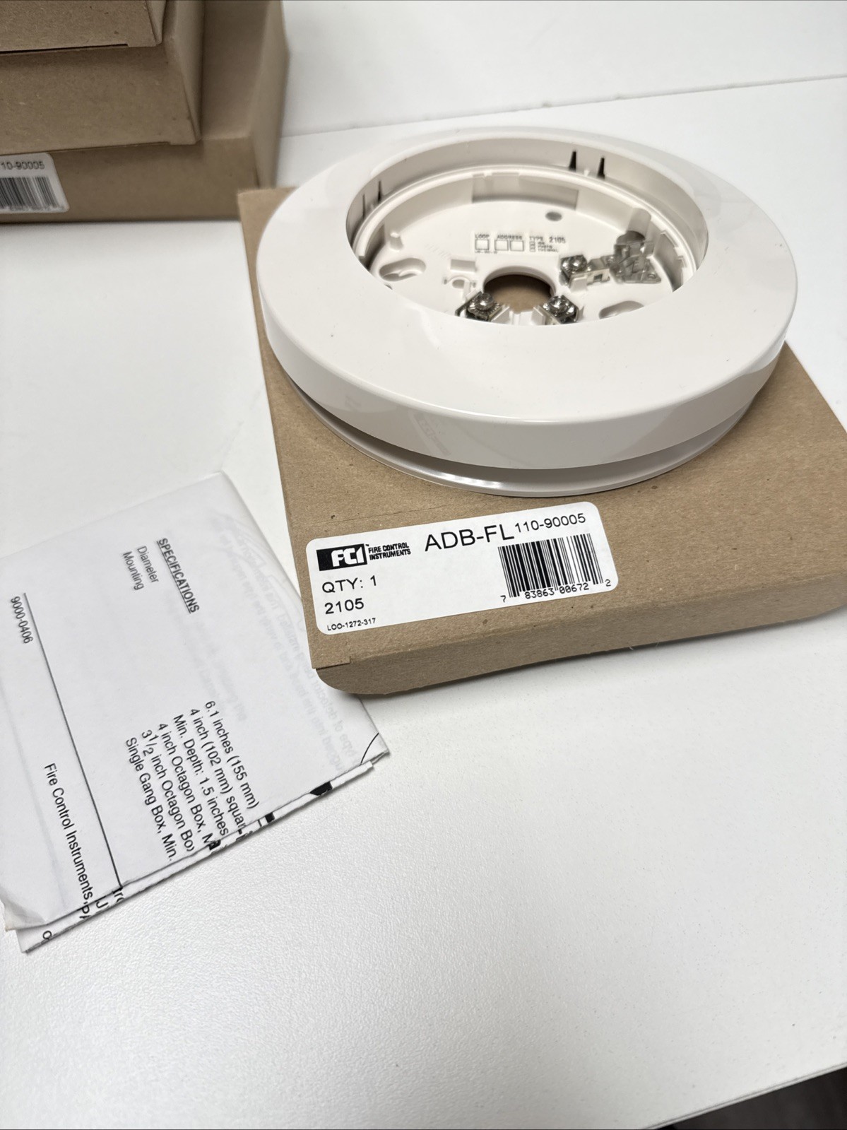 FCI ADB-FL DETECTOR MOUNTING BASE (10 AVAILABLE) P/N: 110-90005  NEW IN BOX
