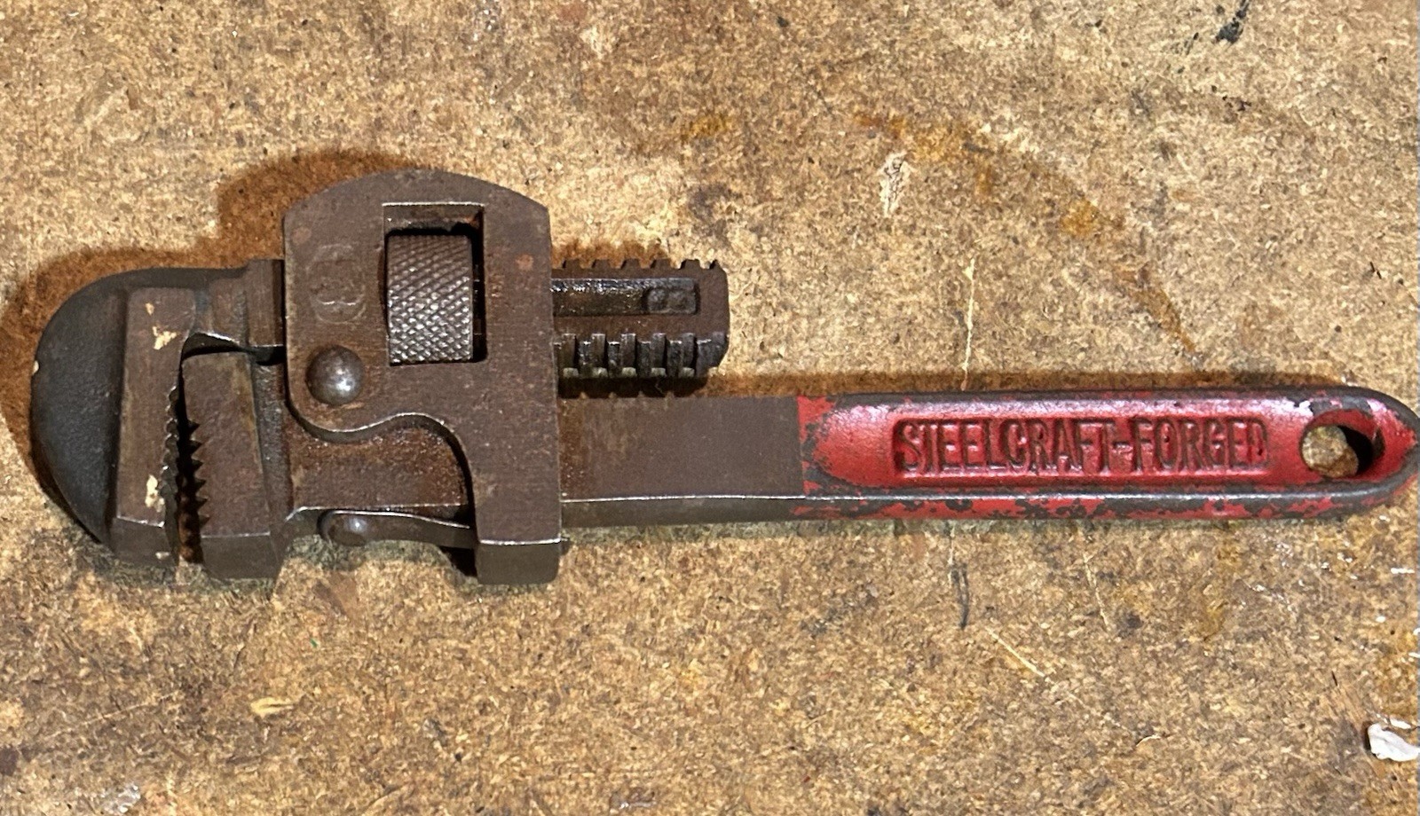 Vintage Steelcraft-Forged No. 8 Pipe Wrench From West Germany
