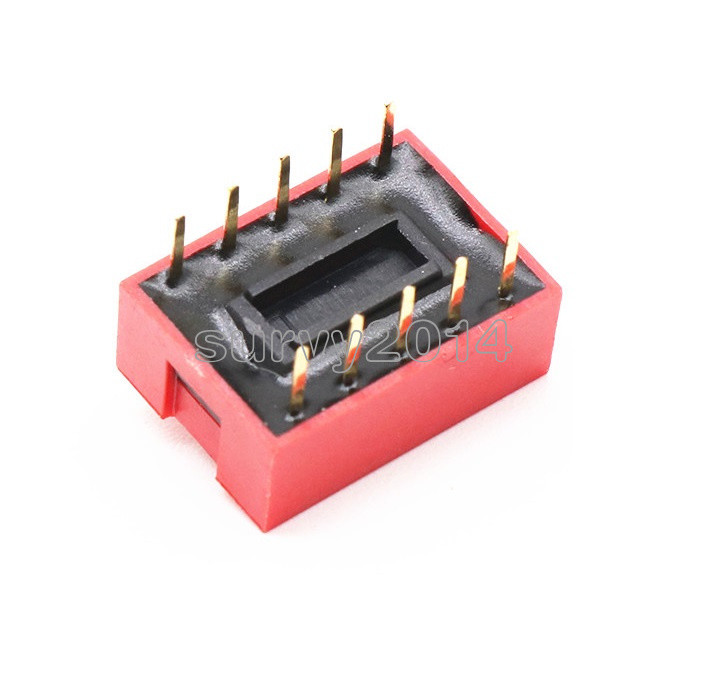 20Pcs Slide Type Switch Module 2.54mm 5-Bit 5 Position Way DIP Red Pitch NEW