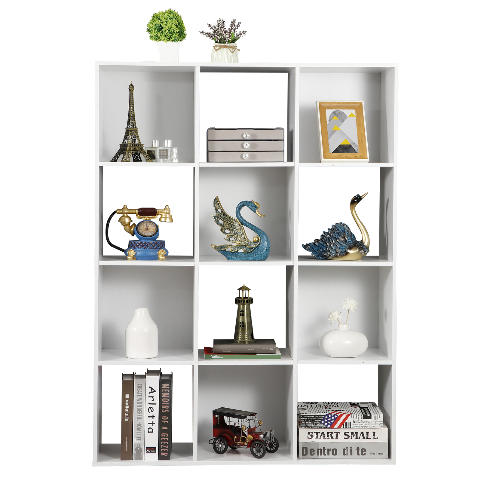 12 Cube Storage Organizer Bookcase Closet Storage for Home office Decor White
