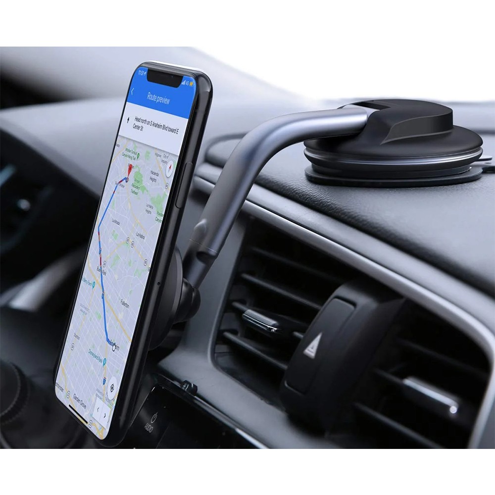 Car Phone Mount 360° Rotating Dashboard Holder Hands-free Universal for GPS
