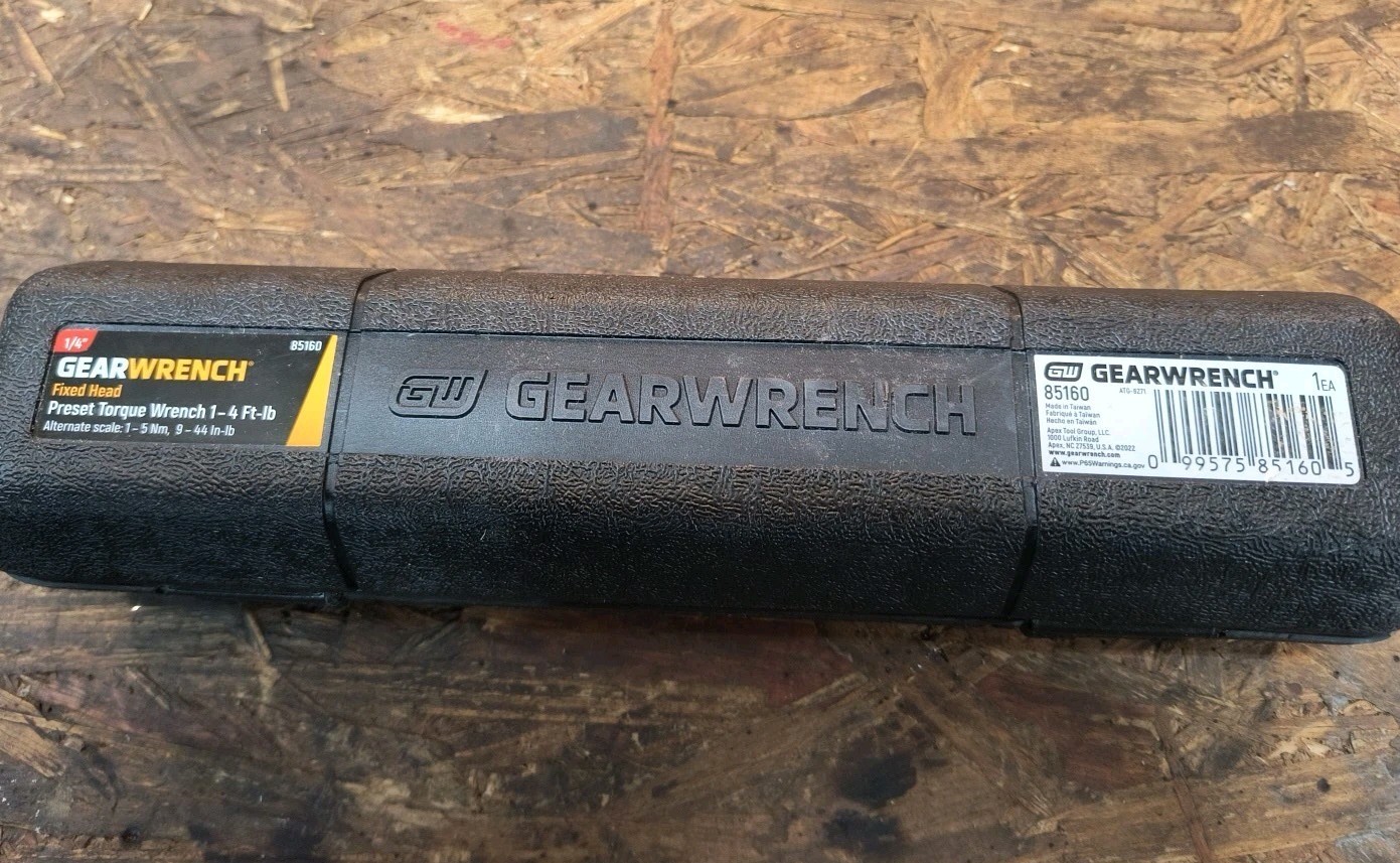 GearWrench 1/4" Drive Micrometer Preset Torque Ratchet 1-5 Nm 1-4 Ft/LB #85160