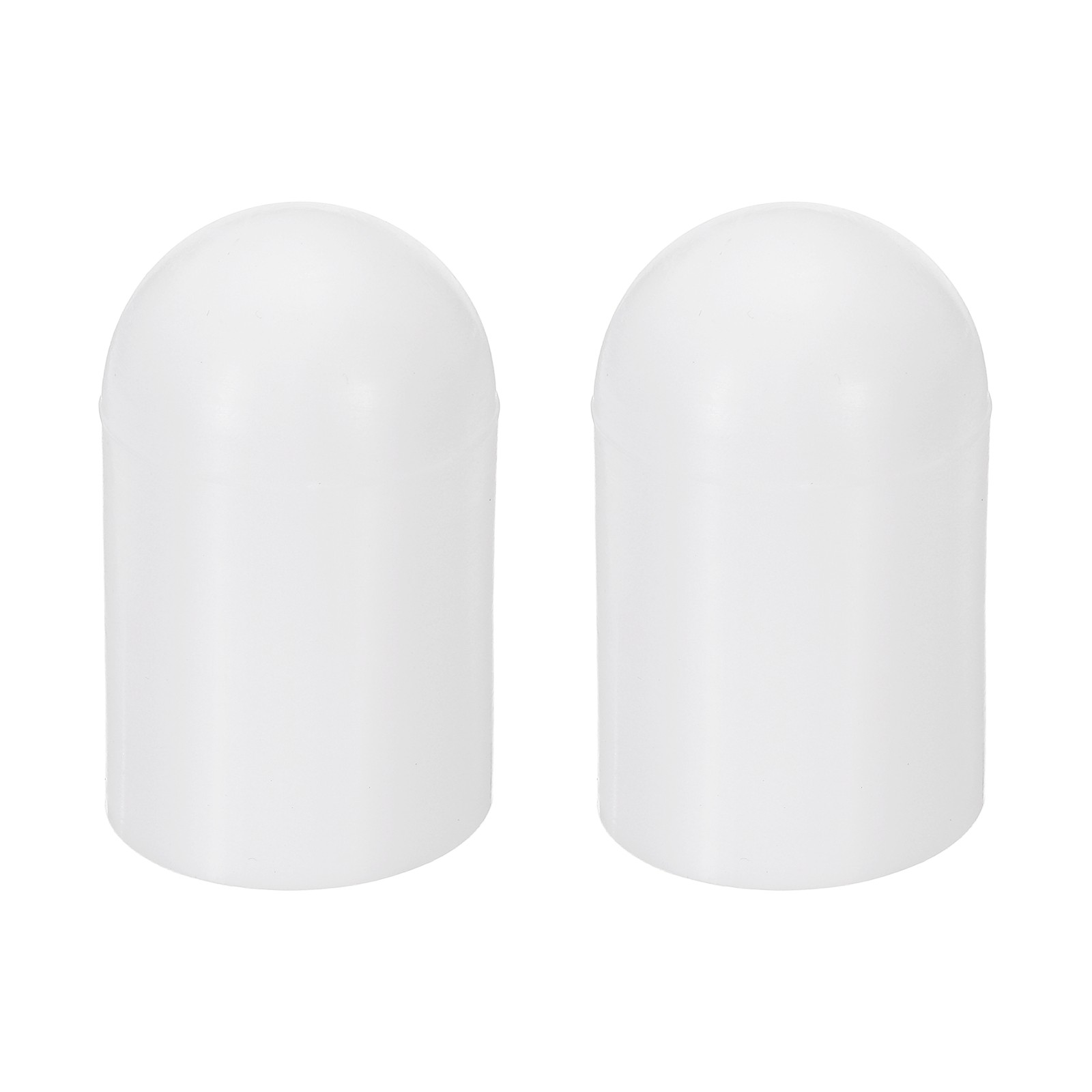 2Pcs Flashlight Diffuser Cap, 32mm IDx55mm Flexible Silicone End Cap, White